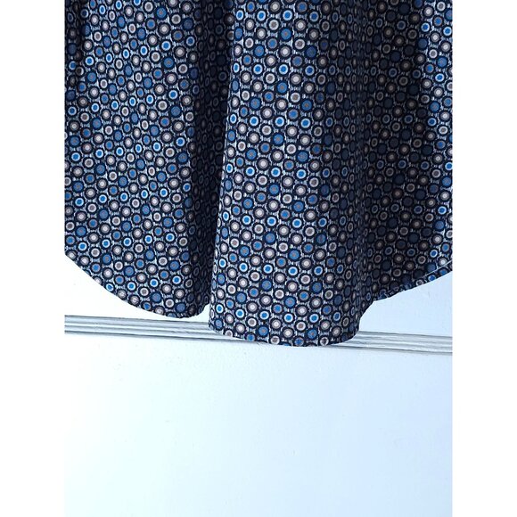 Visconti Men’s Blue/White Geometric Long-Sleeve Shirt M - Picture 16 of 16